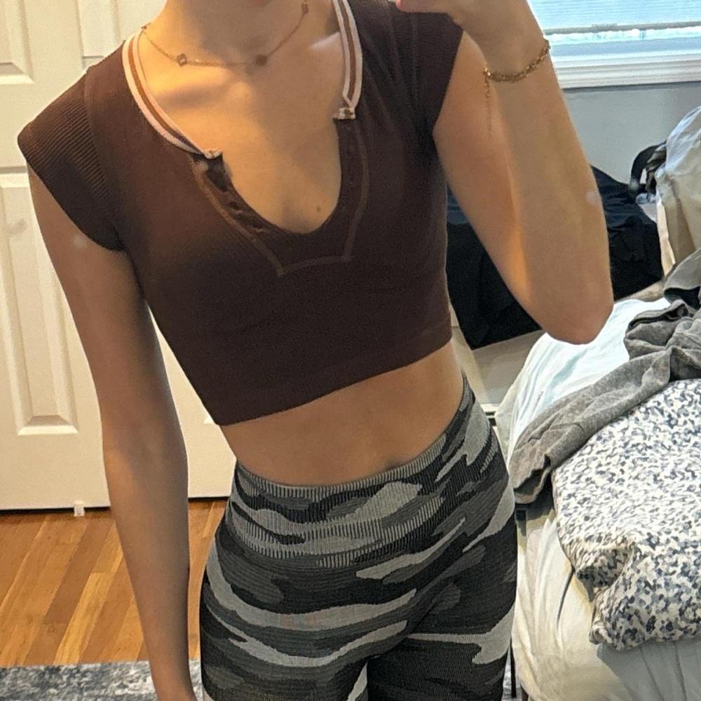 Urban Outfitters Brown Crop Top